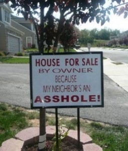 funny house for sale sign