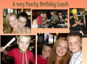A very peachy birthday lunch !