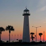 Biloxi Beach light house on the Mississippi Gulf Coast