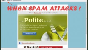 I got this spam email that asked me about my manners.