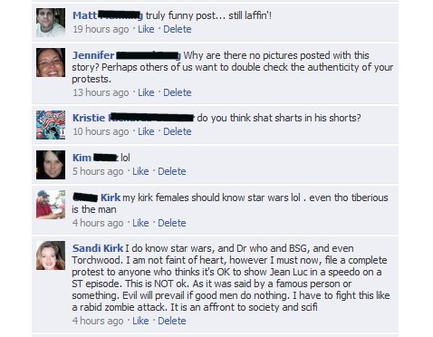 fun with face book friends, status messages on facebook for sci fi, funny stuff